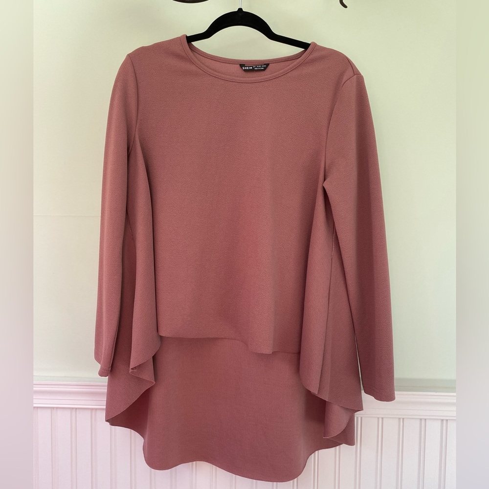 SHEIN pink blouse.